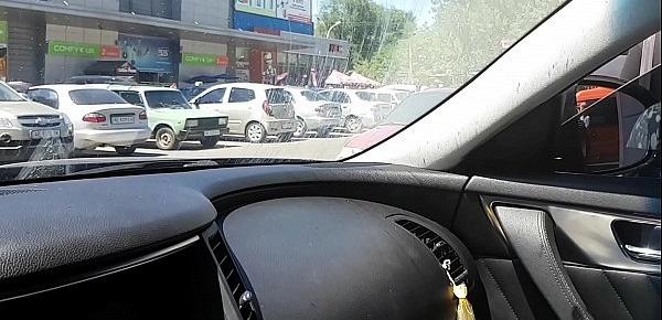 Public blowjob with cum swallowed and nasty talking at the parking